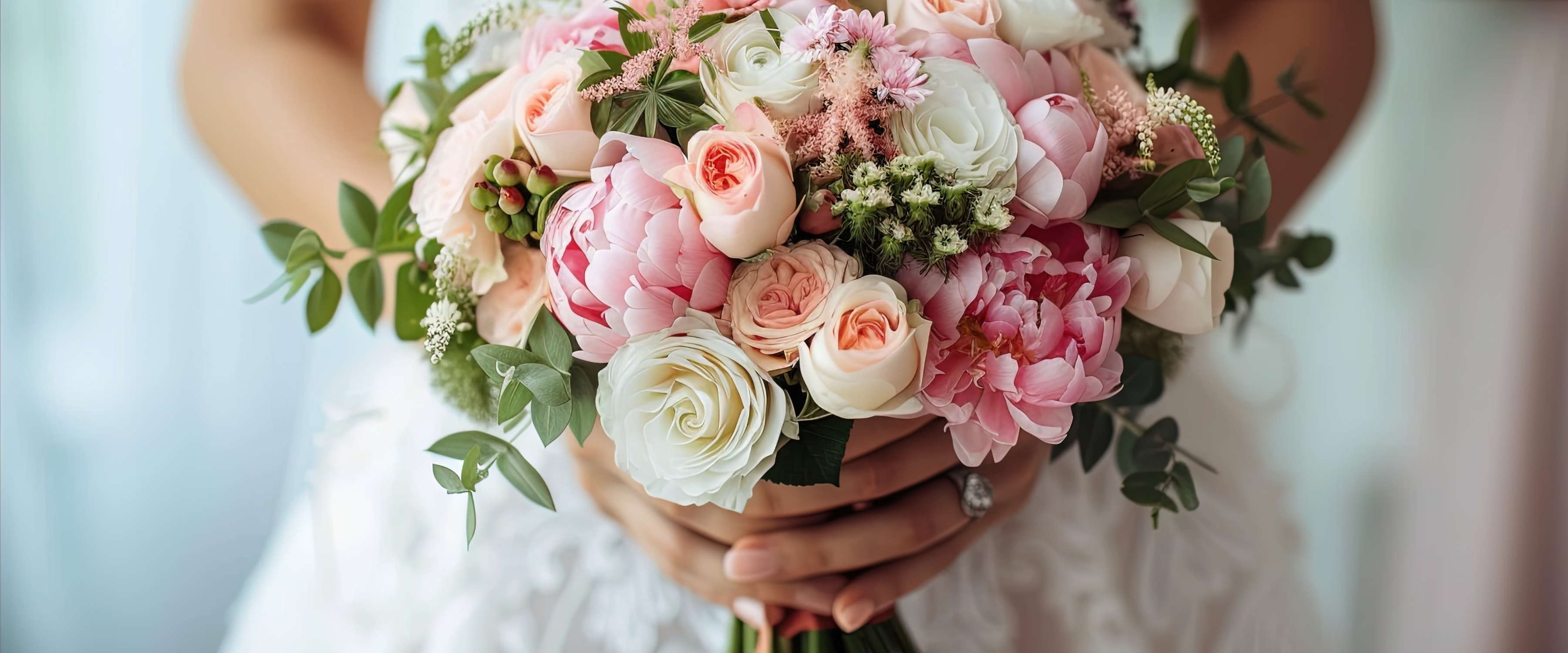 bride with bouquet